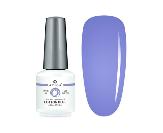 Изображение  Gel polish Atica GPM075 Cotton Blue, 7.5 мл, Volume (ml, g): 45053, Color No.: 75