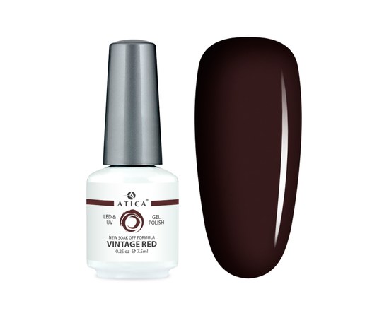 Изображение  Gel polish Atica GPM085 Vintage Red, 7.5 мл, Volume (ml, g): 45053, Color No.: 85