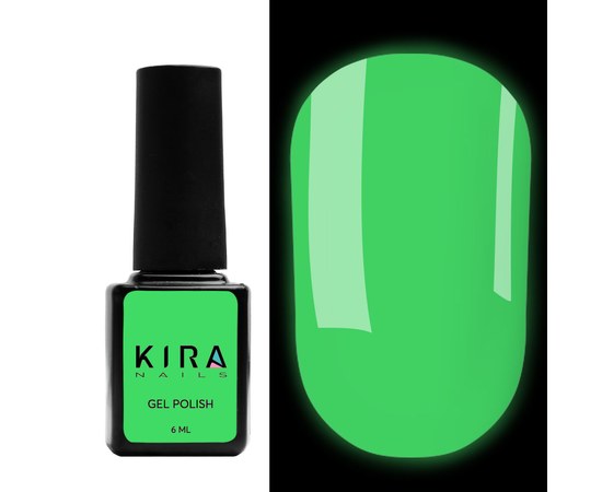 Изображение  Kira Nails No Wipe Fluo Top - топ без липкого слоя флуоресцентный, 6 мл