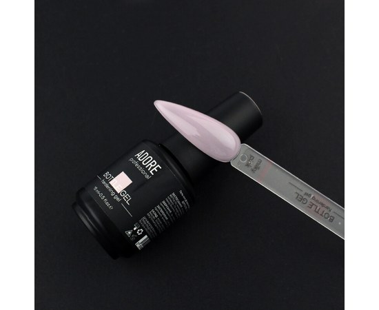 Изображение 2 Камуфлирующий гель Adore Professional Bottle Gel Milky Pink для укрепления ногтей, молочно-розовый, 15 мл, Объем (мл, г): 15, Вариант: Milky Pink