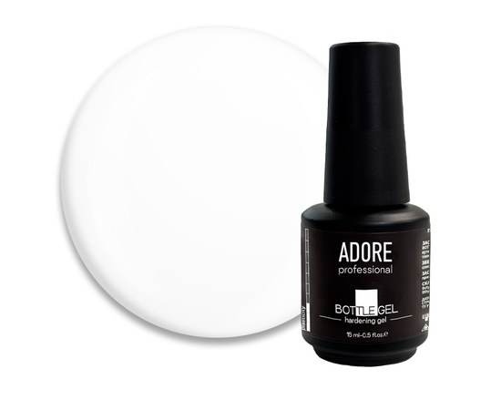 Изображение 5 Камуфлирующий гель Adore Professional Bottle Gel Milky Pink для укрепления ногтей, молочно-розовый, 15 мл, Объем (мл, г): 15, Вариант: Milky Pink