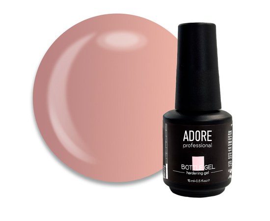 Изображение 6 Камуфлирующий гель Adore Professional Bottle Gel Milky Pink для укрепления ногтей, молочно-розовый, 15 мл, Объем (мл, г): 15, Вариант: Milky Pink