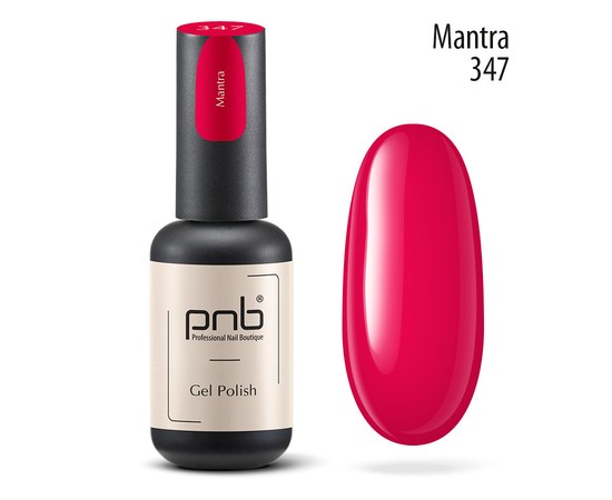 Изображение  Nail gel polish PNB 347 Mantra, crimson, 8 ml