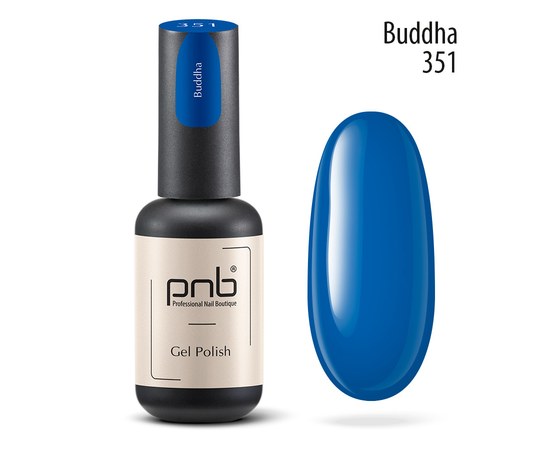 Изображение  Gel nail polish PNB 351 Buddha, blue, 8 ml