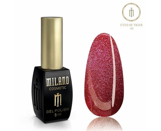 Изображение  Гель-лак Milano Eyes of Tiger №03, 8 мл, Объем (мл, г): 8, Цвет №: 03