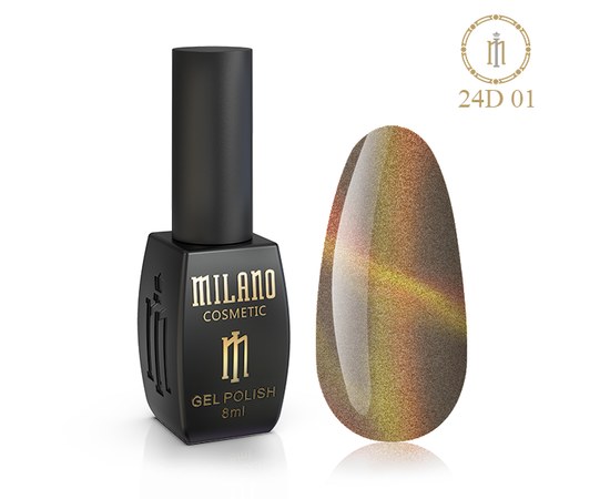 Изображение  Gel polish Milano Cat Eyes 24D №01, 8 мл, Volume (ml, g): 8, Color No.: 1