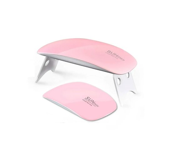 Изображение  Лампа USB для сушки гель лаков SUN mini UV+LED 6 Вт Розовая