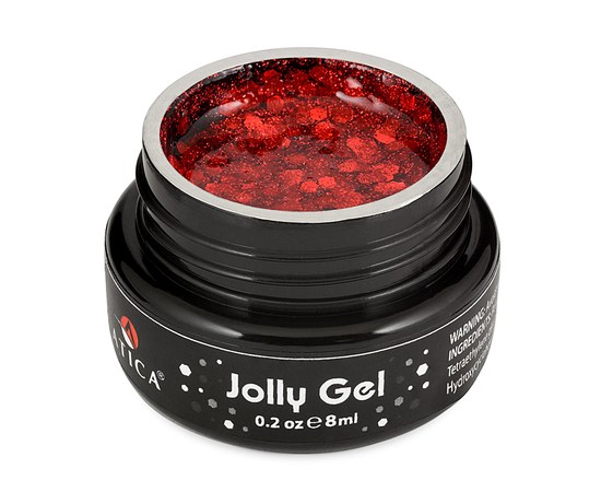 Зображення  Гель кольоровий Atica Jolly Gel 89381 червоний, 8 мл (баночка), Об'єм (мл, г): 8, Цвет №: 89381