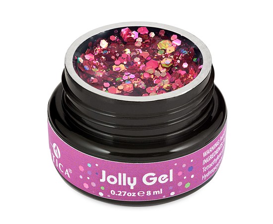 Зображення  Гель кольоровий Atica Jolly Gel 89388 рожевий, 8 мл (баночка), Об'єм (мл, г): 8, Цвет №: 89388