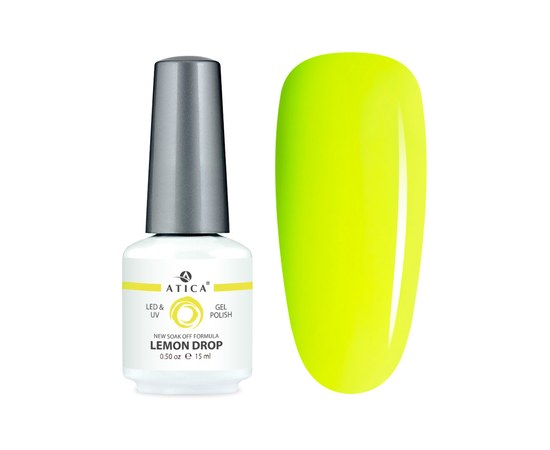 Изображение  Gel polish Atica GP038 Lemon Drop, 15 мл, Volume (ml, g): 15, Color No.: 38