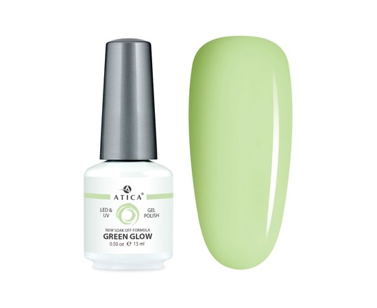 Изображение  Gel polish Atica GP109 Green Glow, 15 мл, Volume (ml, g): 15, Color No.: 109