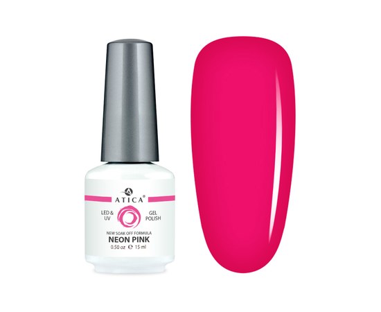 Изображение  Gel polish Atica GP145 Neon Pink, 15 мл, Volume (ml, g): 15, Color No.: 145