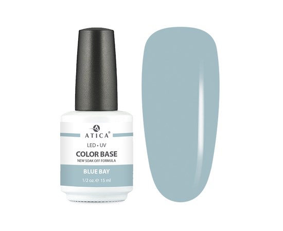 Изображение  Atica Color Base Gel Blue Bay, 15 ml, Volume (ml, g): 15, Color: blue bay