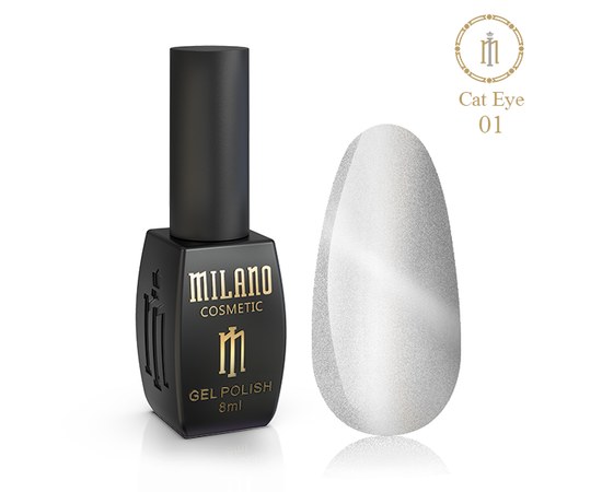 Изображение  Gel polish Milano Cat Eyes Crystal №01, 8 мл, Volume (ml, g): 8, Color No.: 1