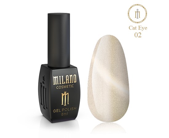 Изображение  Gel polish Milano Cat Eyes Crystal №02, 8 мл, Volume (ml, g): 8, Color No.: 2