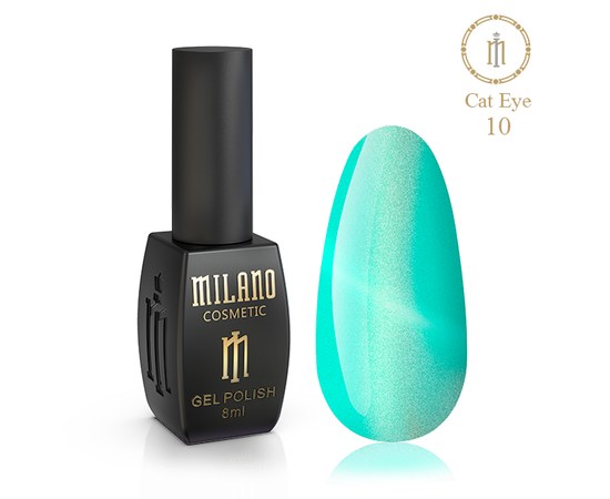 Зображення  Гель-лак Milano Cat Eyes Crystal №10, 8 мл, Об'єм (мл, г): 8, Цвет №: 10