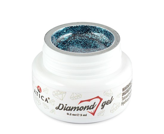 Изображение  Гель паста Atica Diamond Blue, 5 мл (баночка), Объем (мл, г): 5, Цвет №: Blue