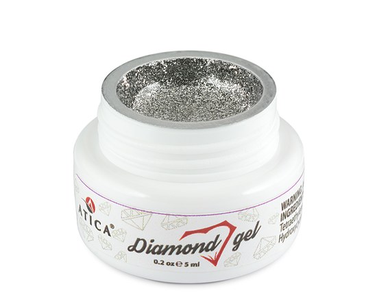 Изображение  Gel paste Atica Diamond Silver, 5 ml (jar), Volume (ml, g): 5, Color No.: Silver