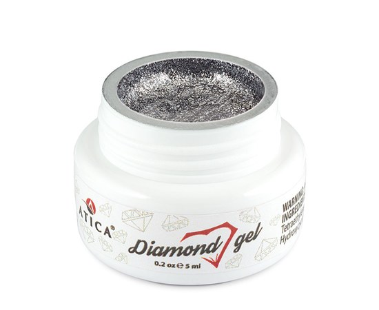 Изображение  Gel paste Atica Diamond Anthracite, 5 ml (jar), Volume (ml, g): 5, Color No.: Anthracite