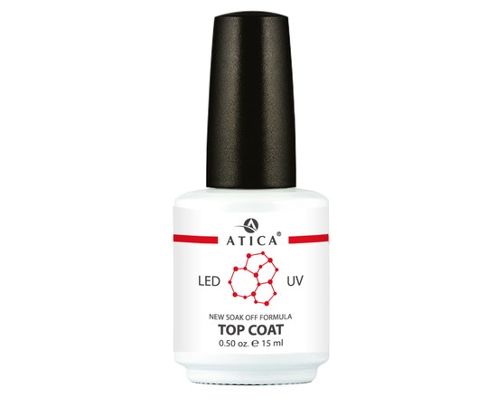 Изображение  Top gel with a sticky layer Atica Top Gel Clear, 15 ml