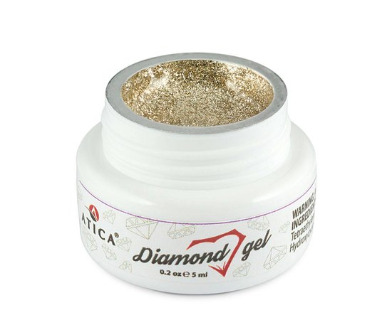 Изображение  Gel paste Atica Diamond Gold, 5 ml (jar), Volume (ml, g): 5, Color No.: Gold