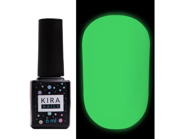 Изображение  Kira Nails Matte No Wipe Fluo Top – матовый топ без ЛС, флуоресцентный, 6 мл