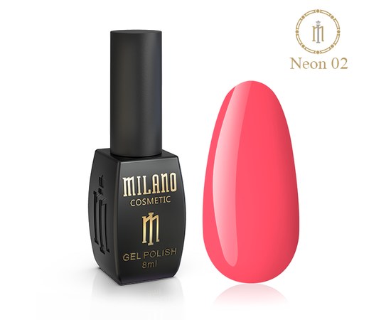 Изображение  Gel polish Milano Neon №02, 8 мл, Volume (ml, g): 8, Color No.: 2
