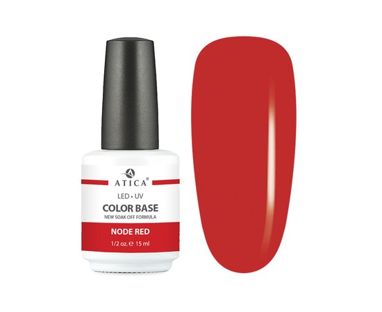 Зображення  Кольорова база Atica Color Base Gel Node Red, 15 мл, Об'єм (мл, г): 15, Цвет №: node red