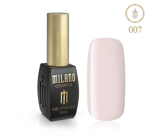 Зображення  Гель лак Milano Palette 10 №007 Нюдовий шик, 10 мл, Об'єм (мл, г): 10, Колір: 007