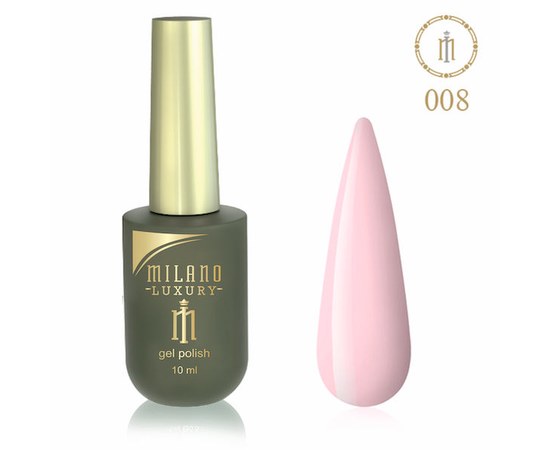 Изображение  Gel polish Milano Luxury №008 Pale dogwood, 10 ml, Volume (ml, g): 10, Color No.: 8