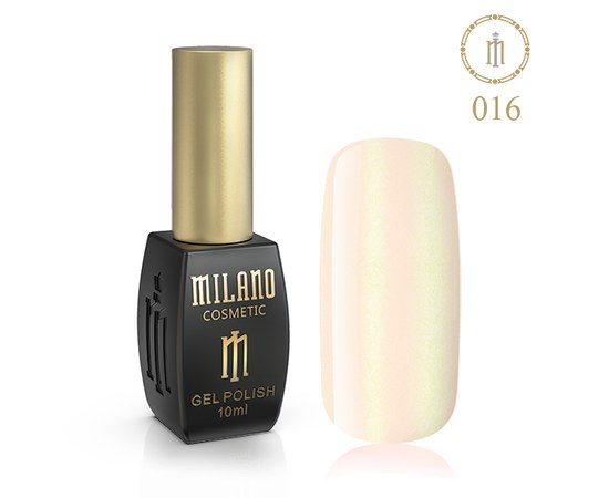 Изображение  Gel polish Milano Palette 10 №016 Shimmering beige, 10 ml, Volume (ml, g): 10, Color No.: 16