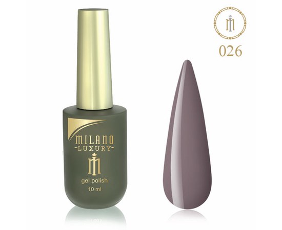 Изображение  Gel polish Milano Luxury №026 Warm taupe, 10 ml, Volume (ml, g): 10, Color No.: 26