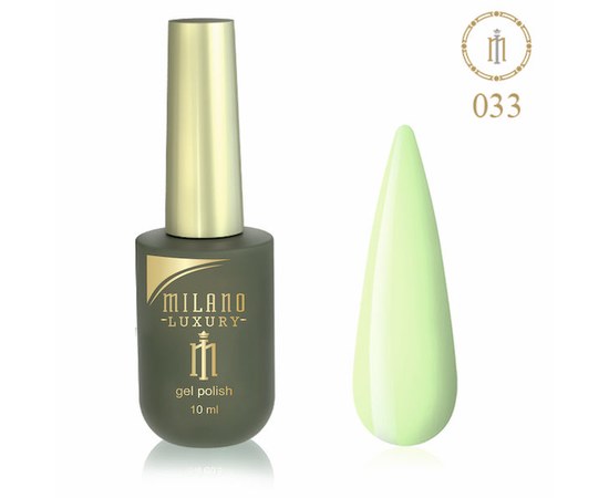 Изображение  Gel polish Milano Luxury №033 Yellow, 10 ml, Volume (ml, g): 10, Color No.: 33