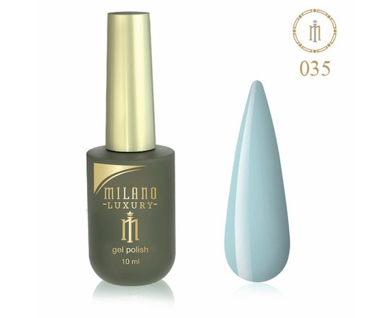 Изображение  Gel polish Milano Luxury №035 Blue smoke, 10 ml, Volume (ml, g): 10, Color No.: 35