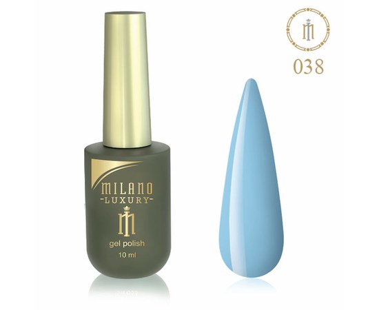 Изображение  Gel polish Milano Luxury №038 Children's blue, 10 ml, Volume (ml, g): 10, Color No.: 38