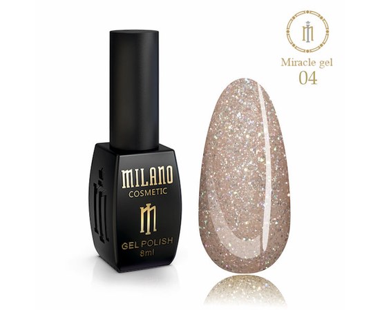 Изображение  Gel polish Milano Glame Miracle №04, 8 мл, Volume (ml, g): 8, Color No.: 4