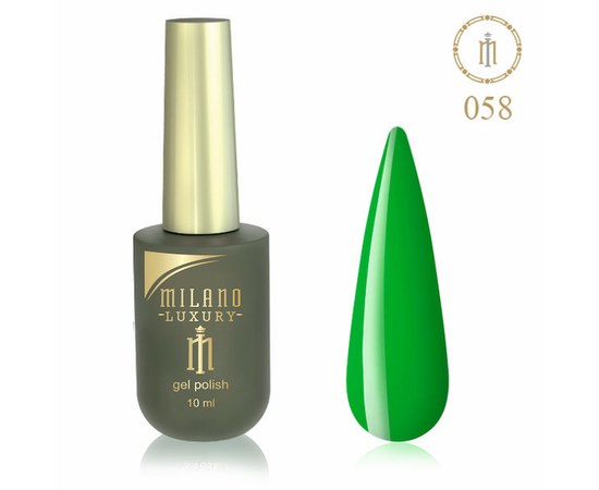Изображение  Gel polish Milano Luxury №058 Green sea, 10 ml, Volume (ml, g): 10, Color No.: 58
