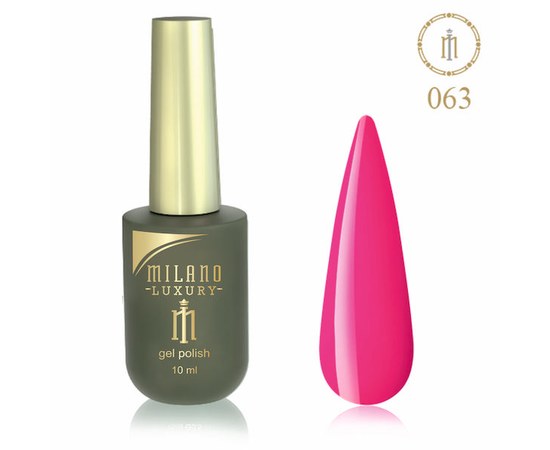 Изображение  Gel polish Milano Luxury №063 Pink neon, 10 ml, Volume (ml, g): 10, Color No.: 63