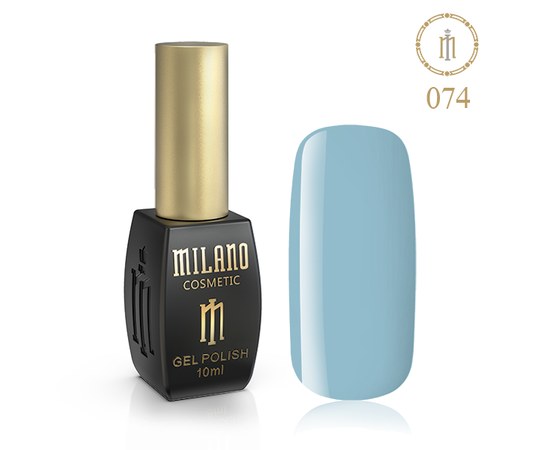 Изображение  Gel polish Milano Palette 10 №074 Dusty blue, 10 ml, Volume (ml, g): 10, Color No.: 74