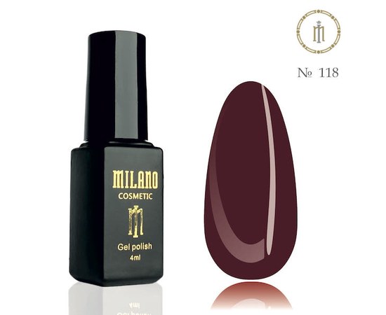 Изображение  Gel polish Milano Palette 4 №118, 4 мл, Volume (ml, g): 4, Color No.: 118