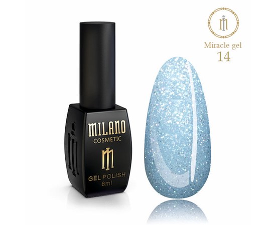 Зображення  Гель-лак Milano Glame Miracle №14, 8 мл, Об'єм (мл, г): 8, Цвет №: 14