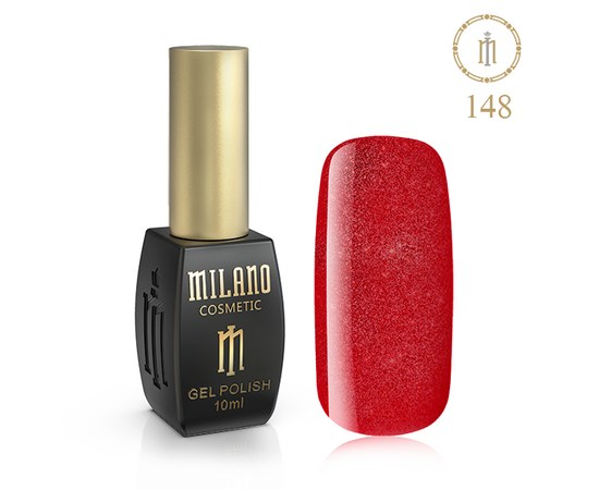 Изображение  Gel polish Milano Palette 10 №148 Imperial red, 10 ml, Volume (ml, g): 10, Color No.: 148