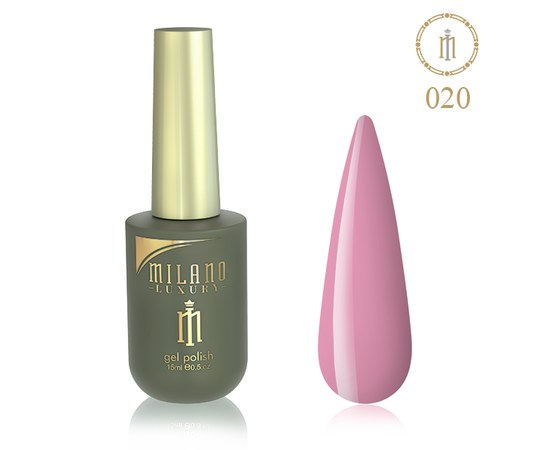 Изображение  Gel polish Milano Luxury №020 Color of chintz rose, 10 ml, Volume (ml, g): 10, Color No.: 20
