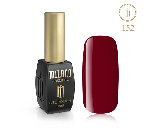 Зображення  Гель лак Milano Palette 10 №152 Насичений червоно-коричневий, 10 мл, Об'єм (мл, г): 10, Колір: 152