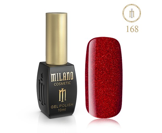 Изображение  Gel polish Milano Palette 10 №168 Sparkling garnet, 10 ml, Volume (ml, g): 10, Color No.: 168