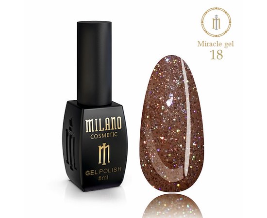 Изображение  Gel polish Milano Glame Miracle №18, 8 мл, Volume (ml, g): 8, Color No.: 18