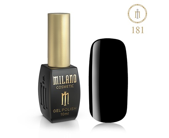 Изображение  Gel polish Milano Palette 10 №181 Black resin, 10 ml, Volume (ml, g): 10, Color No.: 181