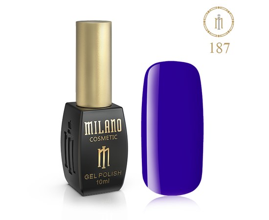 Изображение  Gel polish Milano Palette 10 №187 Ultramarine, 10 ml, Volume (ml, g): 10, Color No.: 187