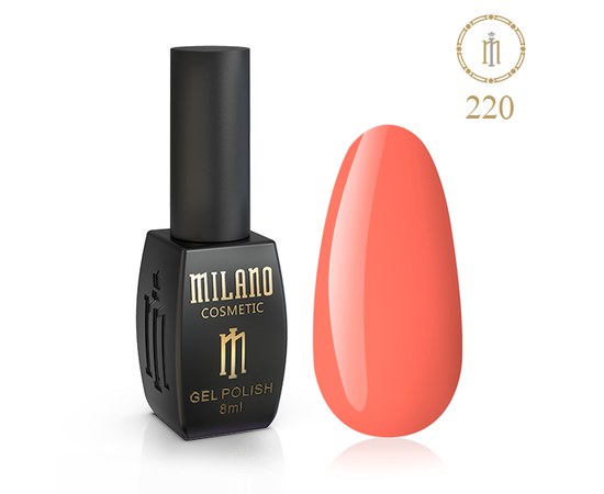 Изображение  Gel polish Milano Palette 8 №220 Orange dawn, 8 ml, Color No.: 220