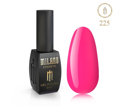 Изображение  Gel polish Milano Palette 8 №225 Pink neon, 8 ml, Color No.: 225